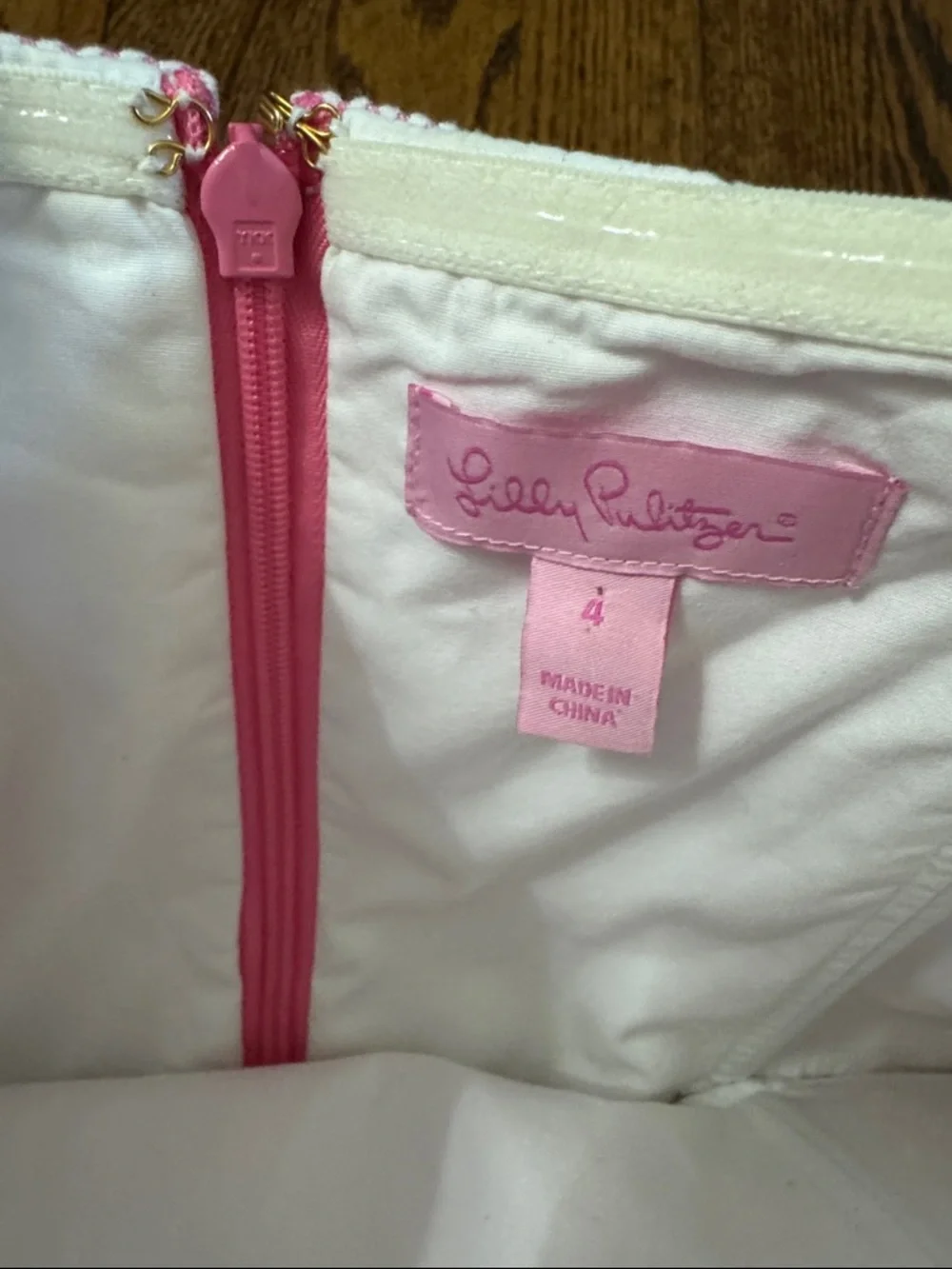 2010 Lily Pulitzer Richelle Strapless Corseted Pink & White Striped Dress SZ 4 - Picture 5 of 9